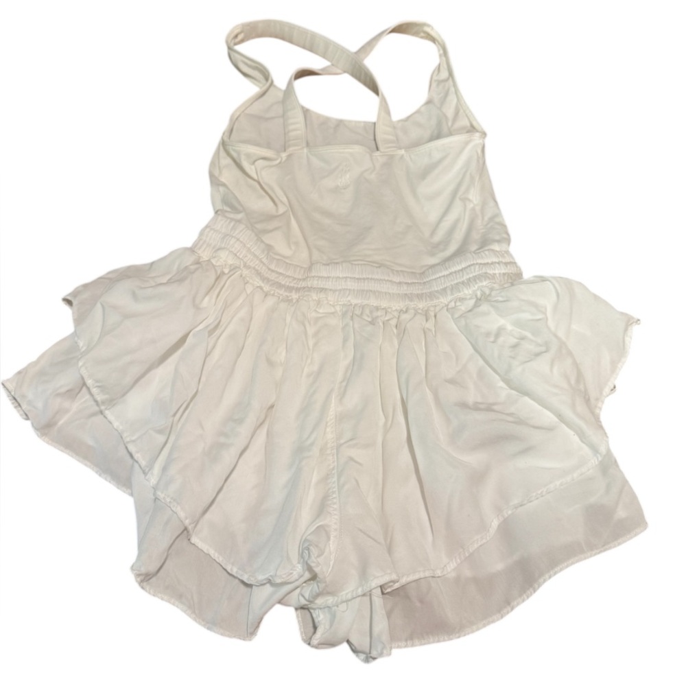 Free People White Ruffle Romper - Picture 5 of 7